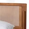 Baxton Studio Gardwin Mid-Century Modern Ash Walnut Finished Wood King Size Platform Bed 235-12778-ZORO - alternate 6
